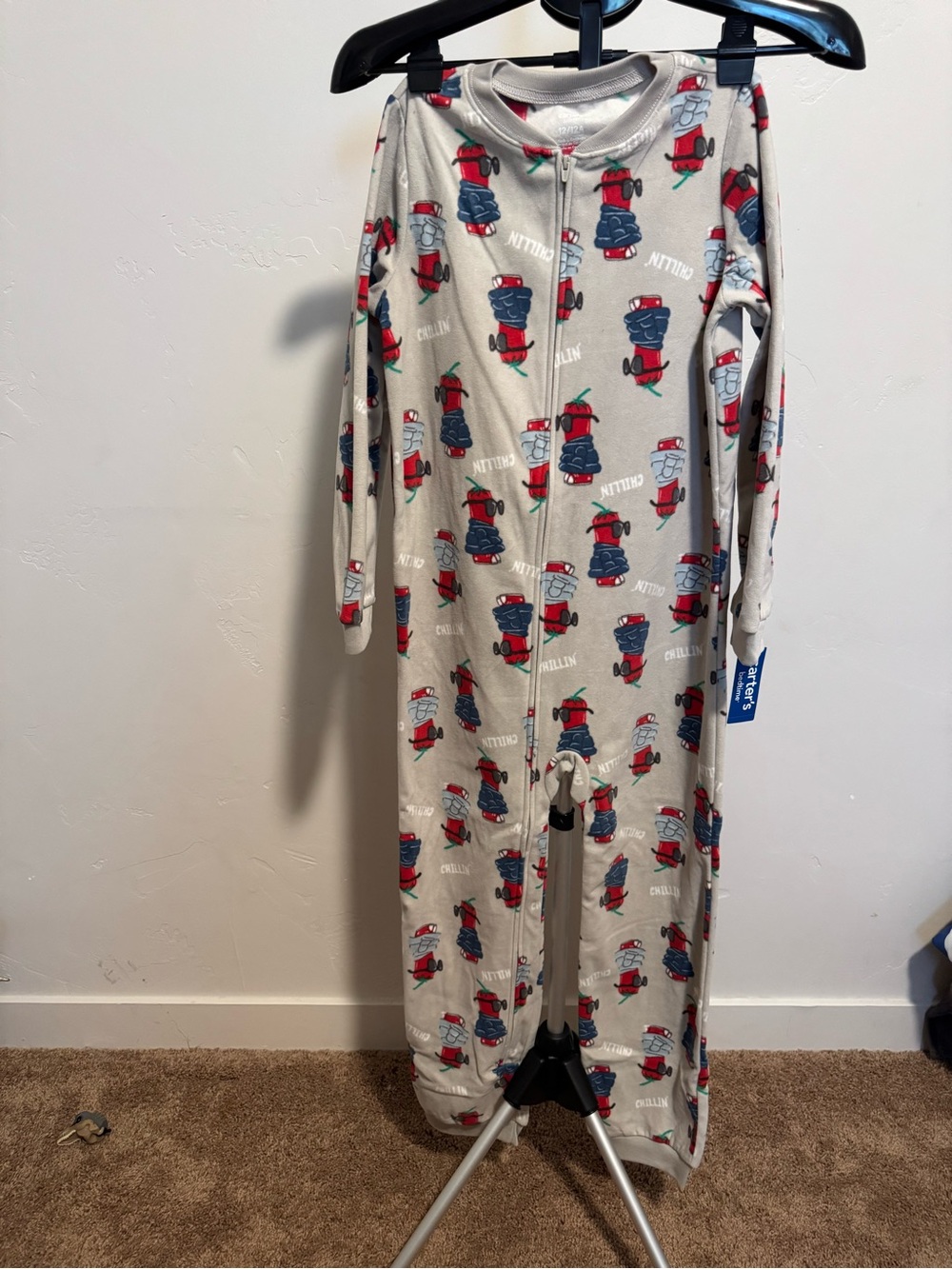 Carter's Light Gray Sleep Sack with Red & Blue Character Prints